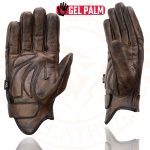 Milwaukee Leather MG7512 Men’s Brown Leather Gel Padded Palm Short Wrist Motorcycle Hand Gloves W/ ‘Full Panel Cover’ - Image 6
