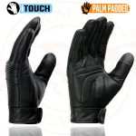 Milwaukee Leather MG7516 Men’s Black Leather ‘I – Touchscreen Compatible’ Gel Palm Motorcycle Hand Gloves W/ Flex Knuckles - Image 6