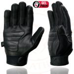 Milwaukee Leather MG7517 Men’s Black Leather Mesh Gel Palm Motorcycle Hand Gloves W/ Rubberized Flex Knuckles - Image 6