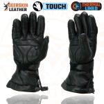Milwaukee Leather MG7518 Men’s Black Deerskin Gauntlet Motorcycle Hand Gloves w/ i-Touch Screen Tech - Image 7