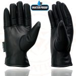 Milwaukee Leather MG7523 Men’s Black Leather Waterproof Cruiser Motorcycle Hand Gloves - Image 6