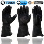 Milwaukee Leather MG7550 Men’s Black Cowhide Leather Gauntlet Motorcycle Hand Gloves w/ X-Long Cuff i-Touch Screen Waterproof - Image 7