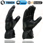 Milwaukee Leather MG7551 Men’s Black Cowhide Leather Gauntlet Motorcycle Hand Gloves W/ i-Touch Screen and Waterproof - Image 7