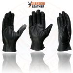 Milwaukee Leather MG7595 Men’s Black Deerskin Unlined Motorcycle Gloves w/ Cinch Wrist Closure - Image 6