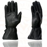 Milwaukee Leather MG7725 Women’s Black Leather Gauntlet Motorcycle Gloves w/ Wrist Strap Closure - Image 6
