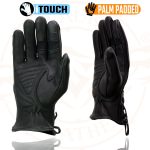 Milwaukee Leather MG7745 Women’s Black Deerskin Laced Wrist Motorcycle Gloves w/ Gel Palm and i-Touch Screen - Image 7