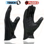 Milwaukee Leather MG7770 Women’s Black Leather ‘I – Touchscreen Compatible’ Laced Wrist Motorcycle Hand Gloves W/ Gel Palm - Image 7