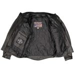 Milwaukee Leather USA MADE MLJKM5003 Men’s Black Echo Premium Leather Motorcycle Jacket with Reflective Piping - Image 5