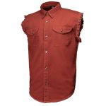 MMCC Men’s Rustline Sleeveless Cut-Off Work Shirt – 100% Cotton, Dual Chest Pockets, Button Front – MMC16015 - Image 13