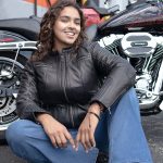 Milwaukee Motorcycle Clothing Co. Women’s Rebel Scooter Style Black Leather Biker Jacket w/ Mandarin Collar MMC20002 - Image 11