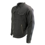 Milwaukee Leather Men’s Splitline Phantom 2-Tone CE Armored Protective Flannel – Kevlar Reinforced – MPM1670 - Image 15