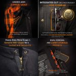 Milwaukee Leather Men’s Splitline Molten 2-Tone CE Armored Protective Flannel – Kevlar Reinforced – MPM1672 - Image 5