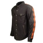 Milwaukee Leather Men’s Splitline Molten 2-Tone CE Armored Protective Flannel – Kevlar Reinforced – MPM1672 - Image 16