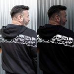 MMCC Men’s Bare Bones Hoodie – Reflective Skull Graphics Front & Back, Full Zip, 100 % Cotton – MPM1681 - Image 6