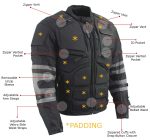 Milwaukee Leather Men’s Morph Black/Grey Textile Motorcycle Jacket w/ CE Armor, Removable Sleeves – MPM17026 - Image 5