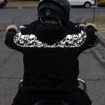 Milwaukee Leather Men’s Bare Bones Black Reflective Skull CE Armored Riding Hoodie, Shoulder & Elbow Armor – MPM1798 - Image 9