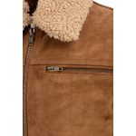 Milwaukee Leather Vintage SFM1818 Men’s Classic Beige Suede Leather Fashion Coat Jacket w/ Front Zipper Closure - Image 5