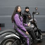 NexGen SH2222 Women’s Purple and Black Oxford Water Proof Motorcycle Rain Suit - Image 9