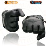 Milwaukee Leather SH233 Men’s Black Leather Warm Lining Gauntlet Motorcycle Hand Gloves W/ Double Strap Cuff Pull-on Closure - Image 7