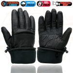Milwaukee Leather Men’s Black Gauntlet Motorcycle Hand Gloves-Black Leather Waterproof Gel Palm Soft Skin-SH292 - Image 8