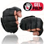 Milwaukee Leather SH442 Men’s Black Leather Gel Padded Palm Fingerless Motorcycle Hand Gloves W/ Soft ‘Genuine Leather’ - Image 8