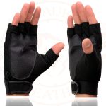 Milwaukee Leather SH44610 Men’s Black Gel Padded Fingerless Motorcycle Mechanics Hand Gloves w/ Amara Cloth’ - Image 7