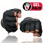 Milwaukee Leather SH462 Men’s Black Leather Gel Palm Fingerless Motorcycle Hand Gloves W/ Soft and Stylish ‘Knuckle Pads’ - Image 6