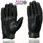 Milwaukee Leather SH791 Men’s Black Leather and Black Mesh Combo Racing Motorcycle Hand Gloves W/ Elasticized Fingers - Image 7