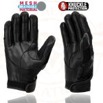 Milwaukee Leather SH802 Women’s Black Leather and Mesh Racing Motorcycle Gloves w/ Padded Fingers - Image 7