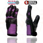 Milwaukee Leather SH802 Women’s Black and Purple Leather with Mesh Combo Racing Gloves - Image 6