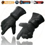 Milwaukee Leather SH852 Men’s USA Deerskin Black Leather Gauntlet Motorcycle Thermal Lined Gloves - Image 7