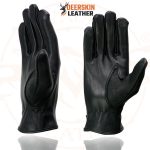 Milwaukee Leather SH868 Men’s USA Deerskin Black Vented Perforated Leather Motorcycle Riders Gloves - Image 7