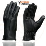 Milwaukee Leather SH875 Men’s Thermal Lined USA Deerskin Black Leather Motorcycle Gloves w/ Snap Wrist Closure - Image 6