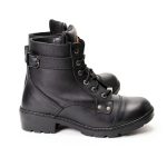 Milwaukee Leather MBL9328 Women’s Black Premium Leather Lace-Up Motorcycle Riding Boots w/ Inside Zipper - Image 5