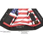 Milwaukee Leather LKM3780 Men’s Black Premium Leather Motorcycle Rider Vest w/ Red Stitching and USA Inside Flag Lining - Image 5