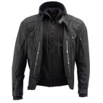 Milwaukee Leather Men’s Flight 1300D Nylon Motorcycle Jacket with CE Armor and Removable Hoodie – MPM17017 - Image 7
