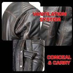Milwaukee Motorcycle Clothing Co. Men’s Anarchy Scooter Style Vintage Brown Premium Leather Riding Jacket MMC10004 - Image 6