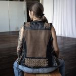 Milwaukee Leather Women’s MLL4509 Smoocher Two Tone Crazy Horse Brown and Black Leather Club Style Motorcycle Vest - Image 2