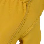 M-Boss Motorcycle Apparel BOS37550 Men’s Yellow Full Grain Deerskin Gloves - Image 4