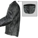 Milwaukee Leather LKM17003  Men’s Premium Black Leather Motorcycle Riders Jacket with CE Armor Protecion - Image 5