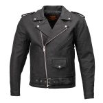Milwaukee Leather LKM1702 Men’s Vintage Flat Black Motorcycle Biker Leather Jacket w/ CE Armor Protection - Image 8