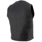 Milwaukee Leather LKM3700 Men’s Classic Black Leather Motorcycle Rider Vest w/ Buffalo Nickel Snaps Closure - Image 6