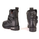 Milwaukee Leather Women’s Premium Black Leather Double Strap Motorcycle Riding Boots MBL9307 - Image 6