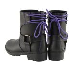 Milwaukee Leather MBL9317 Women’s Black Leather Harness Zip-Up Motorcycle Rider Boots w/ Purple Back Laces - Image 8