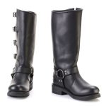Milwaukee Leather MBL9346 Women’s Tall Black Leather Harness Motorcycle Rider Boots w/ Adjustable Straps - Image 4