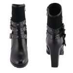 Milwaukee Leather MBL9433 Women’s Black Triple Buckle Strap Fashion Riding Boots with Block Heel - Image 7