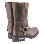 Milwaukee Leather Men’s Classic 11-Inch Dark Brown Leather Harness Square Toe Motorcycle Boots MBM9062 - Image 13