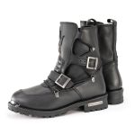 Milwaukee Leather MBM9076 Men’s Black Tactical Logger Leather Boots with Buckle Enhancement - Image 7