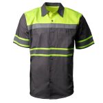MMMCC Men’s Safeway Green/Grey Mechanic Rider Ready Shirt w/ Reflective Strip MDM11615 - Image 11