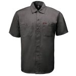 MMCC Men’s Steel Grey Super Duty Classic Mechanic Button Up Shirt – 2 Chest Pockets – Microfiber Panel – MDM11628 - Image 11